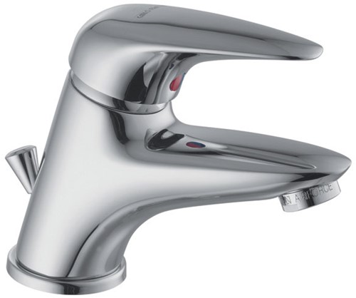 F3281CR.2.WS 3281.2.WS WASHBASIN MIXER L/18 CHROME WITH CLIC CLAC POP-UP WASTE AND