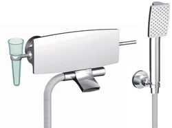 F3654CR Desoto - Exposed bath mixer with shower set