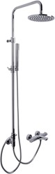 F4084/2CR Colonne - Exposed thermostatic bath mixer with shower column, showerhead and shower set