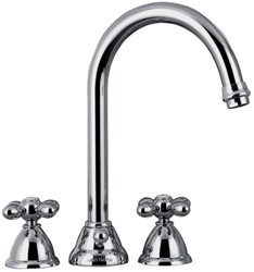 F5001CR Three-holes basin mixer with swivel spout