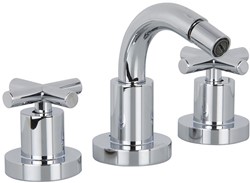 F5302WCR Three-holes bidet mixer with swivel spout