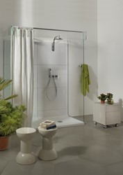 PT180BOX Douchepaneel Walk-in 8mm gehard glas voor douchesysteem PLATE 180cm dubbel