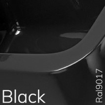 5050/42ANER TWIN SET 42 opzet wastafel met 1 kraangat - Kleur: GLOSSY BLACK