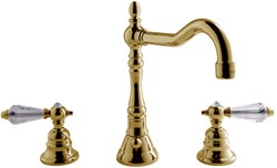 F5401COR Three-holes basin mixer with swivel spout