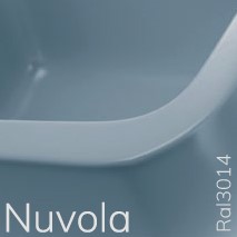 5050/42ANUV TWIN SET 42 opzet wastafel met 1 kraangat - Kleur: NUVOLA