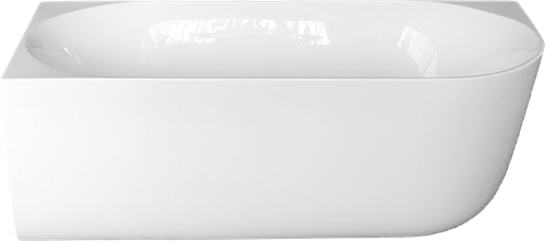 RO617LINKS Bad Back to wall uitvoering hoek links 170x75x60 cm glanzend wit